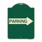 Signmission Parking With Right Arrow Heavy-Gauge Aluminum Architectural Sign, 24" x 18", G-1824-24371 A-DES-G-1824-24371 - alternate 1